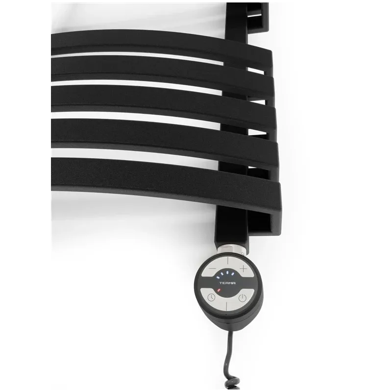 Elektriskais dvieļu žāvētāja stienis Terma Kioto, metāliski melns, 48 cm x 87 cm, 400 W