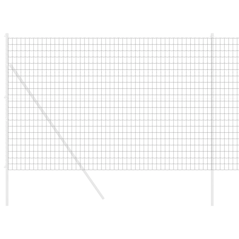 vidaXL Eiropas žogs Pelēka 1,5 x 10 m PVC pārklāts dzelzs