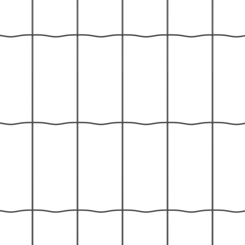 vidaXL Eiropas žogs Pelēka 0,8 x 10 m PVC pārklāts dzelzs