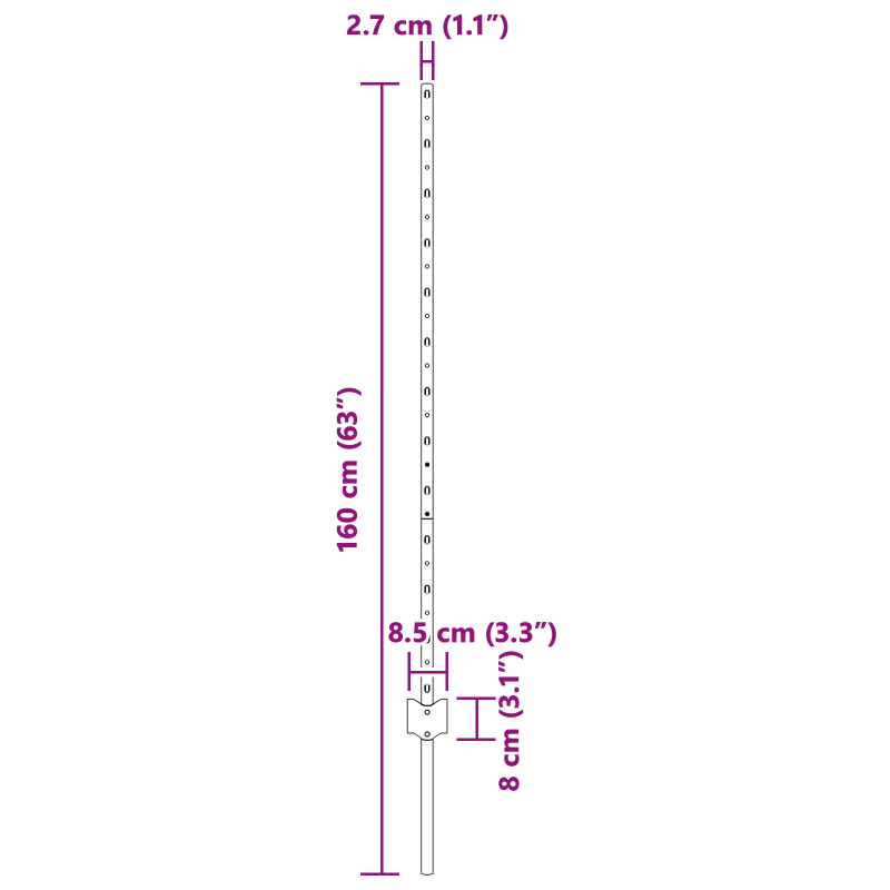 vidaXL Žoga āķis 44 pcs Zaļa 160 cm Tērauds