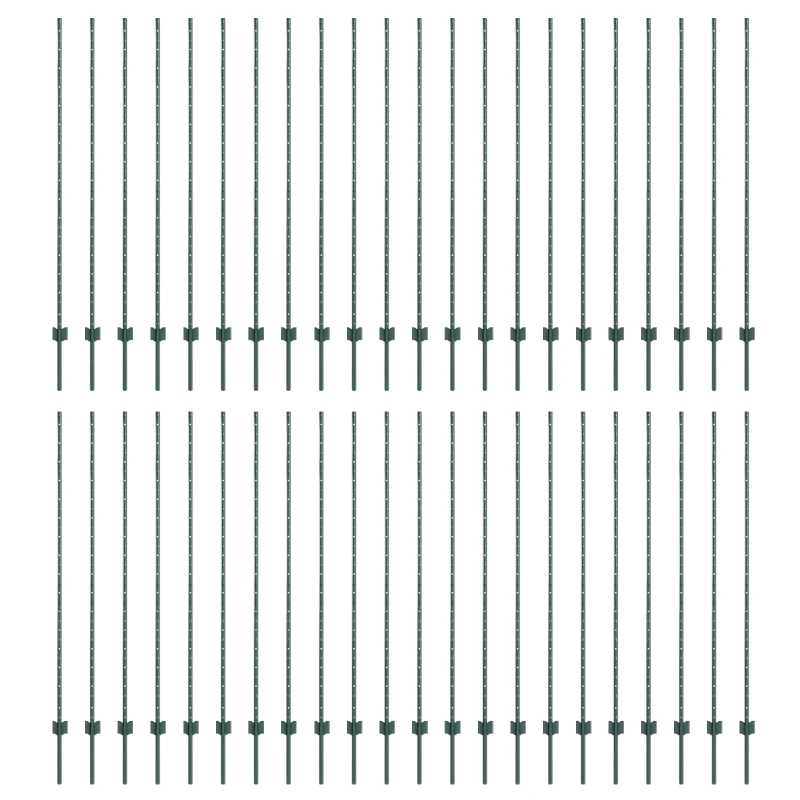 vidaXL Žoga āķis 44 pcs Zaļa 200 cm Tērauds