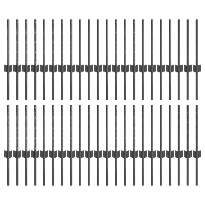 vidaXL Žoga āķis 44 pcs Pelēka 80 cm Tērauds