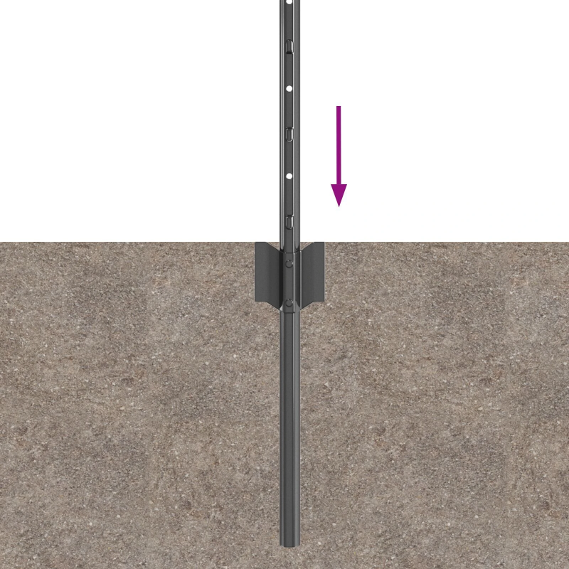 vidaXL Žoga āķis 44 pcs Pelēka 80 cm Tērauds