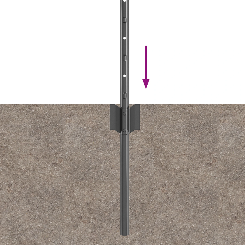 vidaXL Žoga āķis 44 pcs Pelēka 120 cm Tērauds