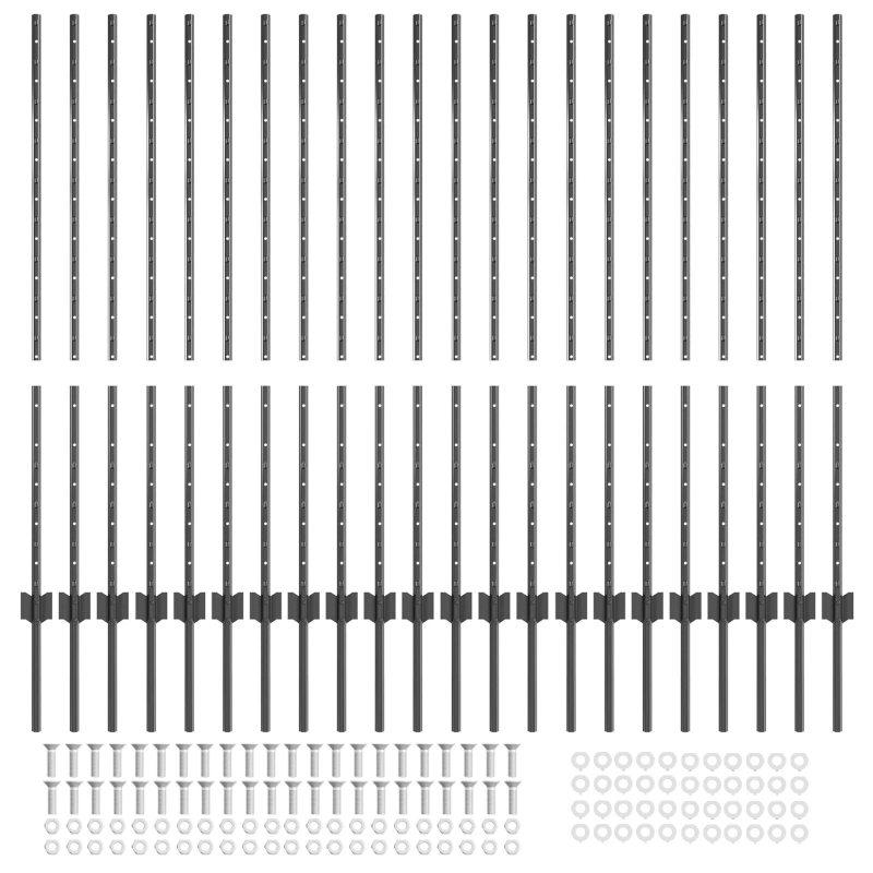 vidaXL Žoga āķis 22 pcs Pelēka 160 cm Tērauds