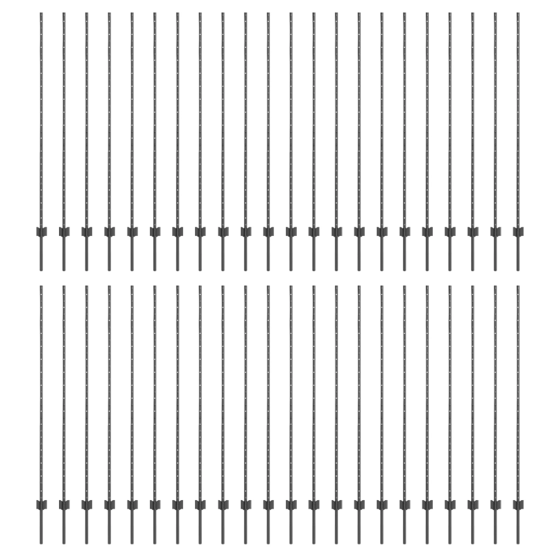 vidaXL Žoga āķis 44 pcs Pelēka 200 cm Tērauds