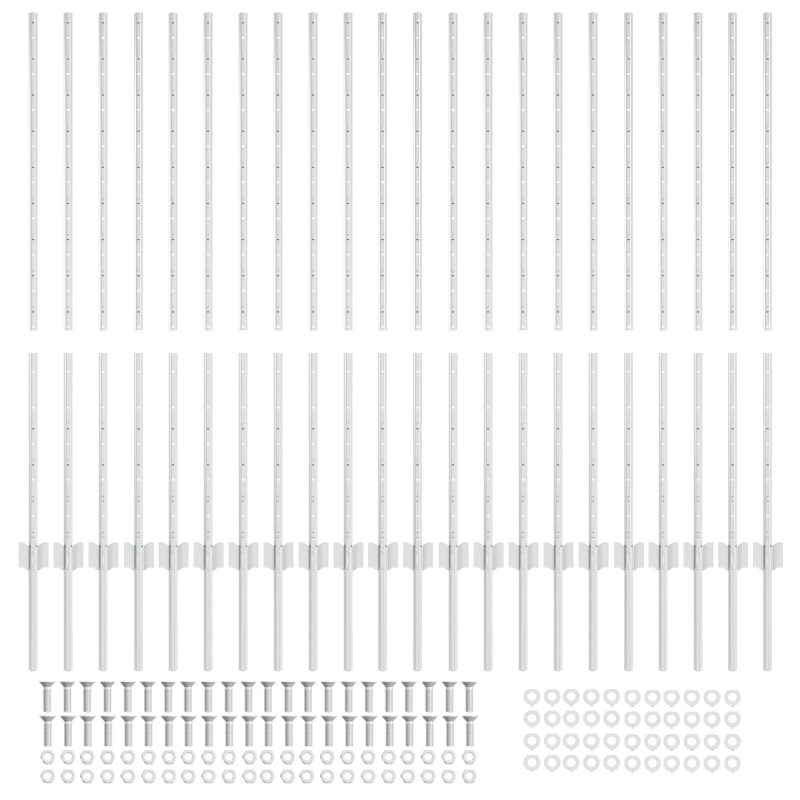 vidaXL Žoga āķis 22 pcs Sudraba 160 cm Tērauds