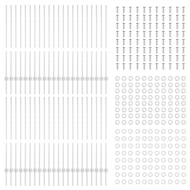 vidaXL Žoga āķis 44 pcs Sudraba 160 cm Tērauds