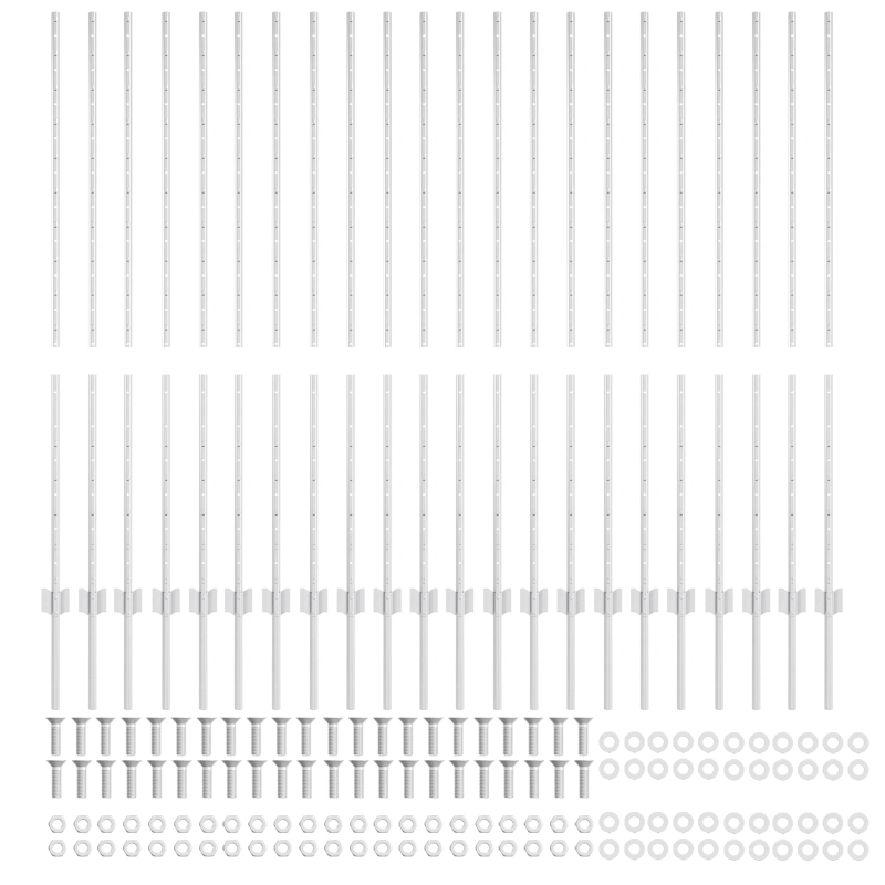 vidaXL Žoga āķis 22 pcs Sudraba 180 cm Tērauds