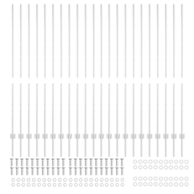 vidaXL Žoga āķis 22 pcs Sudraba 200 cm Tērauds