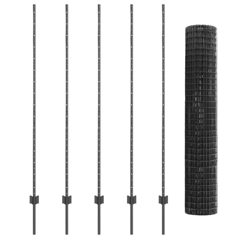 vidaXL Žogs ar stabu Pelēka 1,5 x 10 m Tērauds un PVC