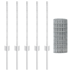 vidaXL Žogs ar stabu Sudraba 0,6 x 10 m Tērauds