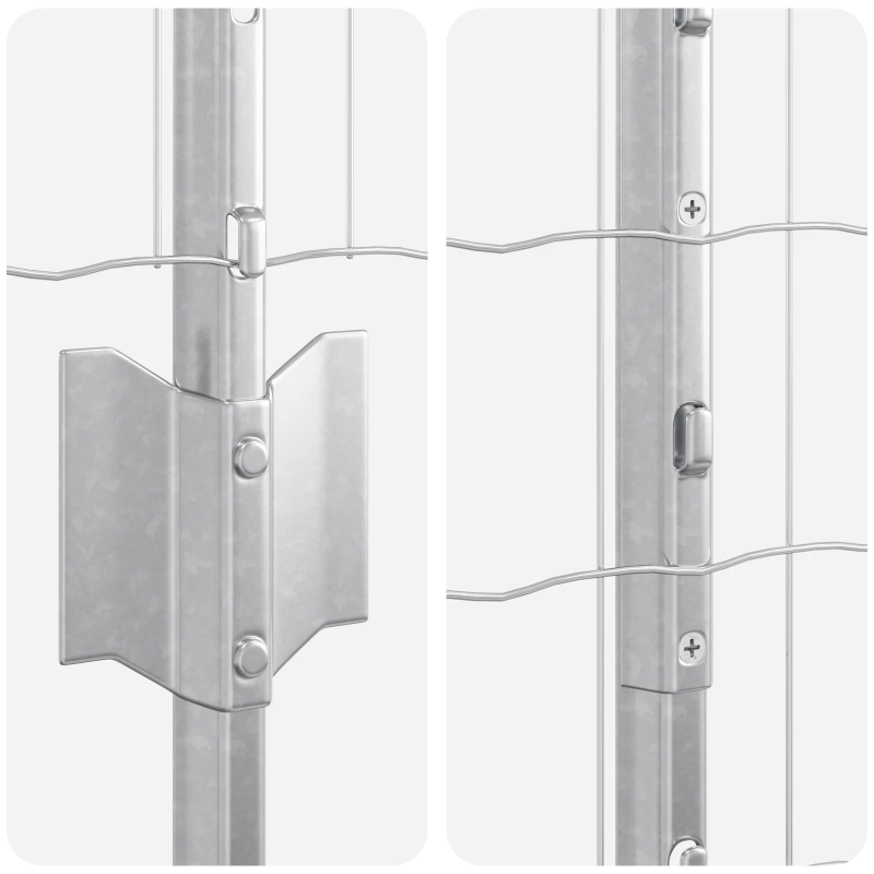 vidaXL Žogs ar stabu Sudraba 1,4 x 10 m Tērauds