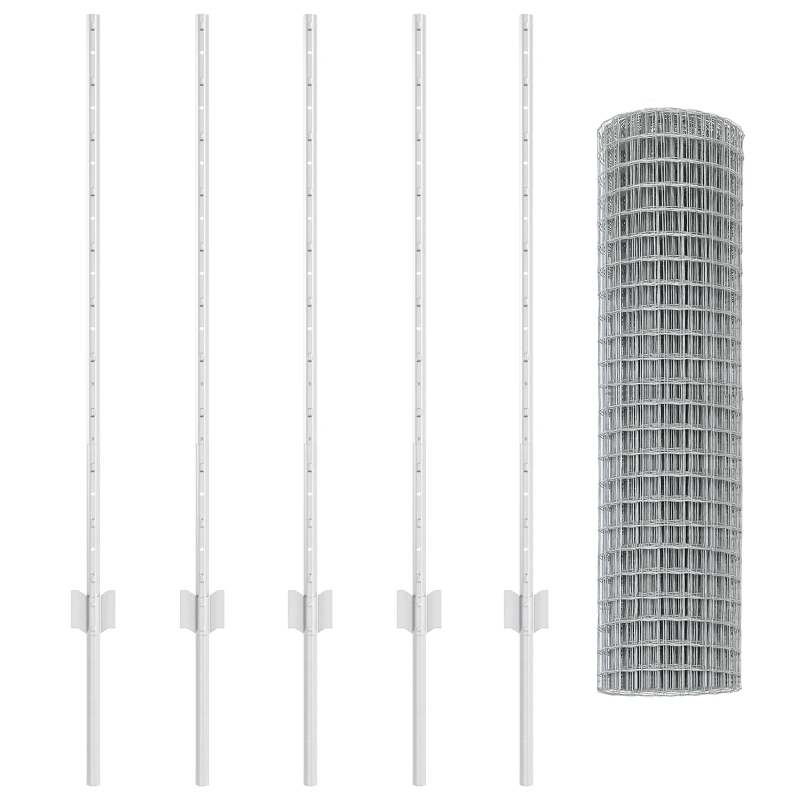 vidaXL Žogs ar stabu Sudraba 1 x 10 m Tērauds