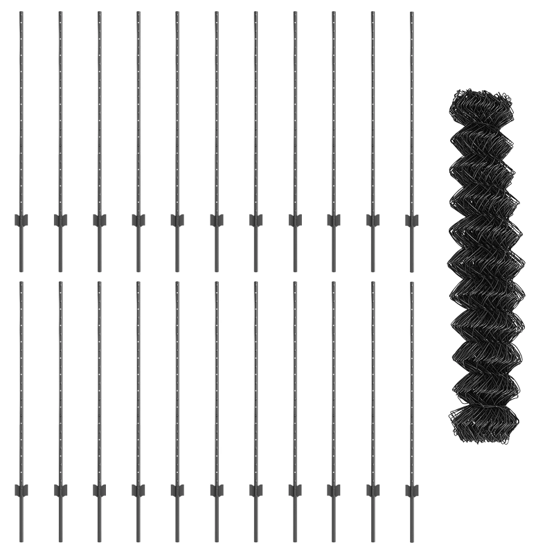 vidaXL Žogs ar stabu Pelēka 1,2 x 25 m Tērauds un PVC
