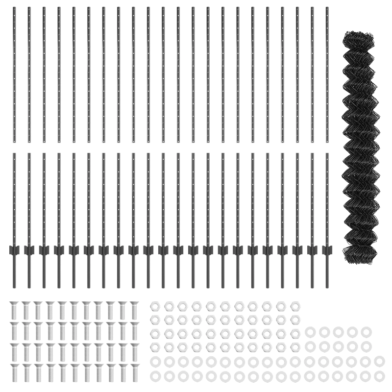 vidaXL Žogs ar stabu Pelēka 1,6 x 25 m Tērauds un PVC