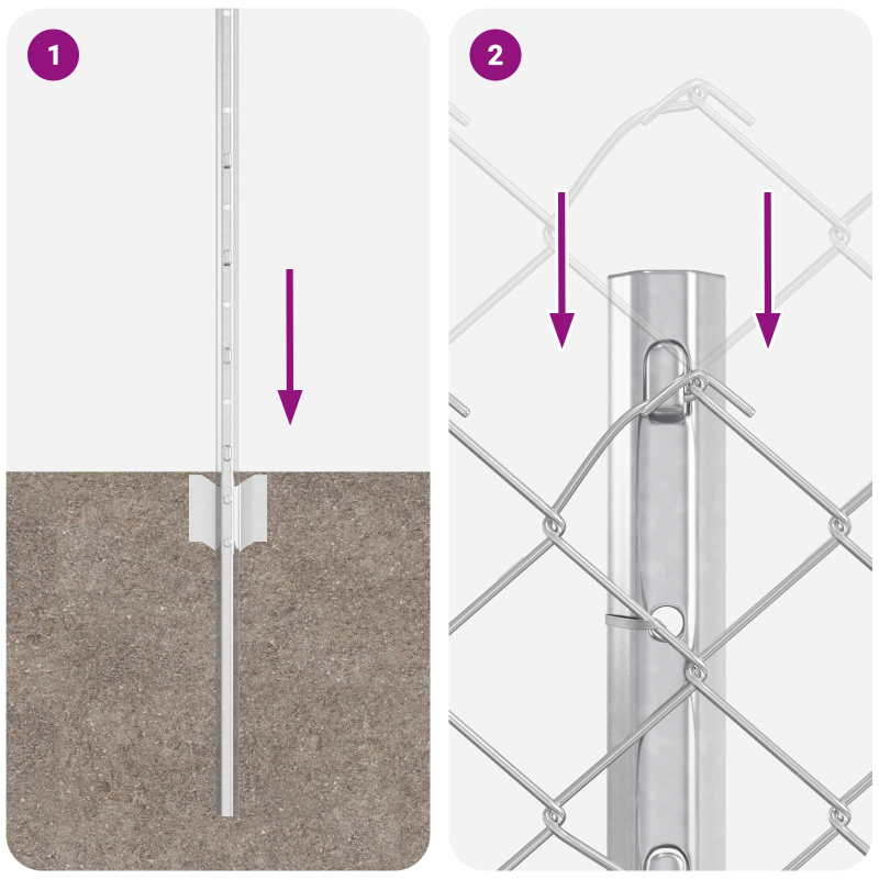vidaXL Žogs ar stabu Sudraba 0,4 x 10 m Tērauds