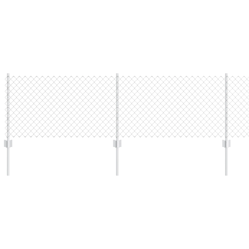 vidaXL Žogs ar stabu Sudraba 0,6 x 10 m Tērauds