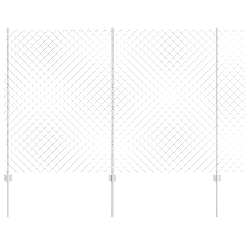 vidaXL Žogs ar stabu Sudraba 1,6 x 10 m Tērauds