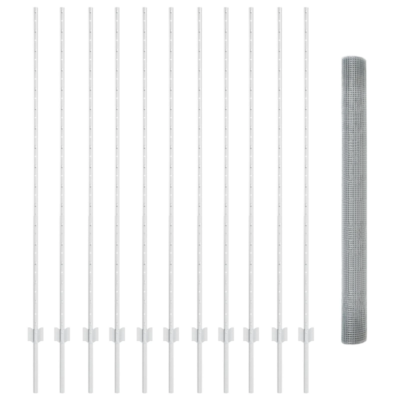 vidaXL Žogs ar stabu Sudraba 1,5 x 25 m Tērauds