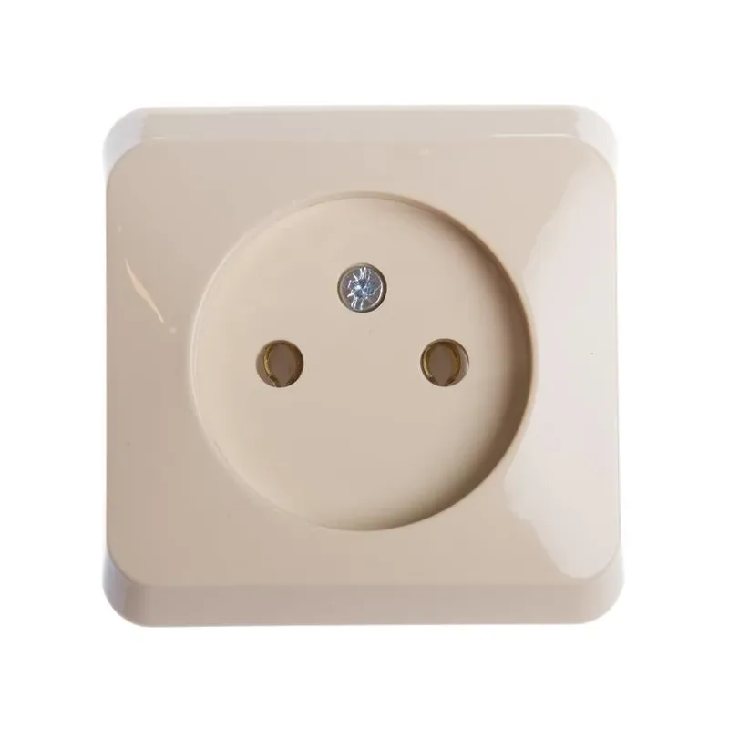 Kontaktligzda Schneider Electric Prima WDE001100, rozete bez zemējuma, bēša krās.