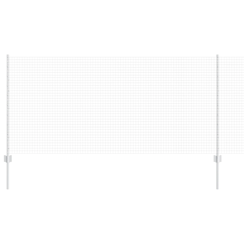 vidaXL Žogs ar stabu Sudraba 1 x 50 m Tērauds