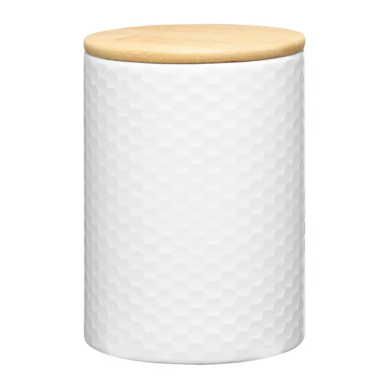 Uzglabāšanas trauks Tuvo ar bambusa vāku 1.1L, balts