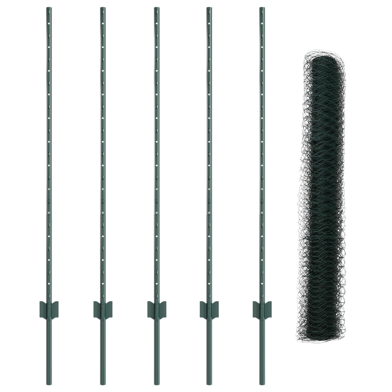 vidaXL Žogs ar stabu Zaļa 1,2 x 10 m Tērauds un PVC