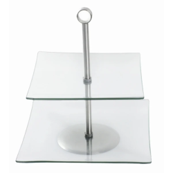 Trauks servēšanas ar 2 stāviem Laura stikla