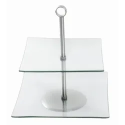 Trauks servēšanas ar 2 stāviem Laura stikla