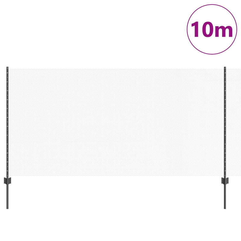 vidaXL Žogs ar stabu Pelēka 1,2 x 10 m Tērauds un PVC