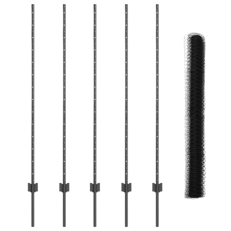 vidaXL Žogs ar stabu Pelēka 1,4 x 10 m Tērauds un PVC