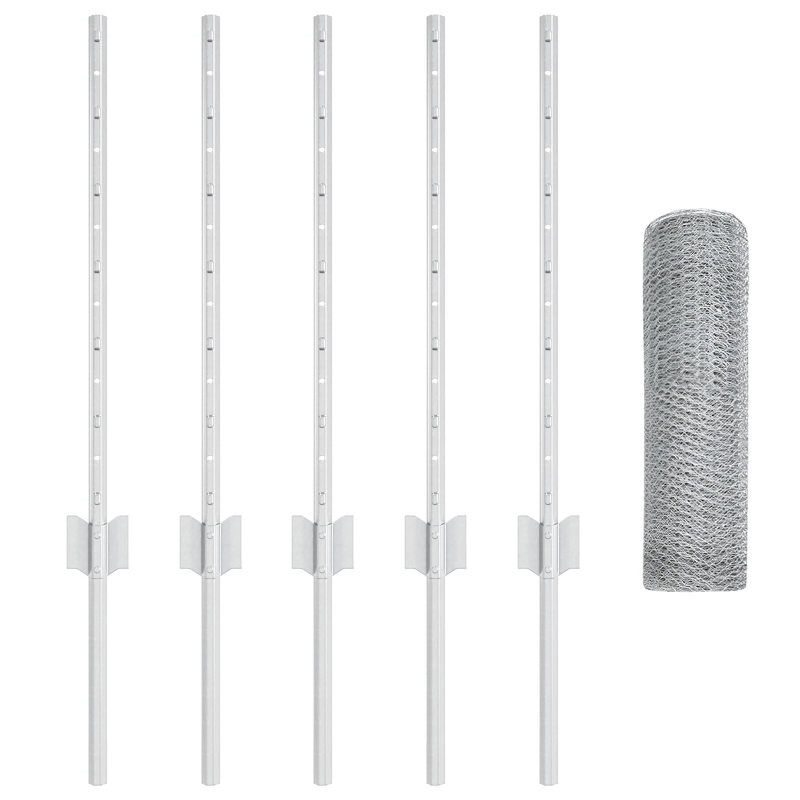 vidaXL Žogs ar stabu Sudraba 0,5 x 10 m Tērauds