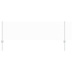 vidaXL Žogs ar stabu Sudraba 0,6 x 50 m Tērauds