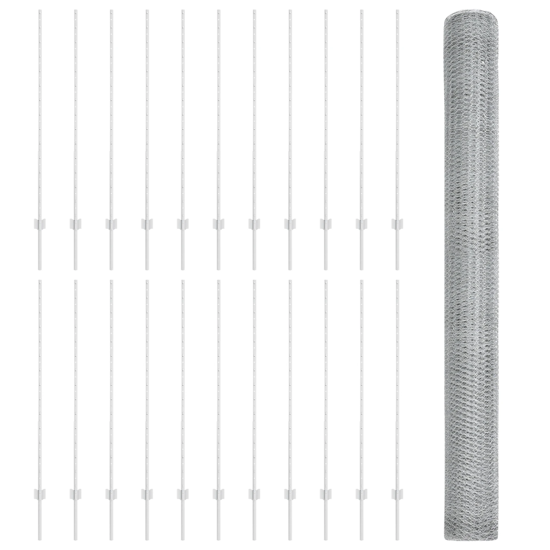 vidaXL Žogs ar stabu Sudraba 1,4 x 50 m Tērauds