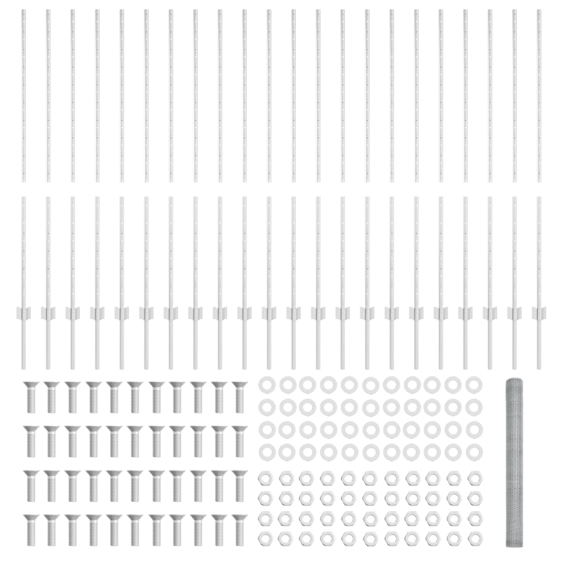 vidaXL Žogs ar stabu Sudraba 1,4 x 50 m Tērauds