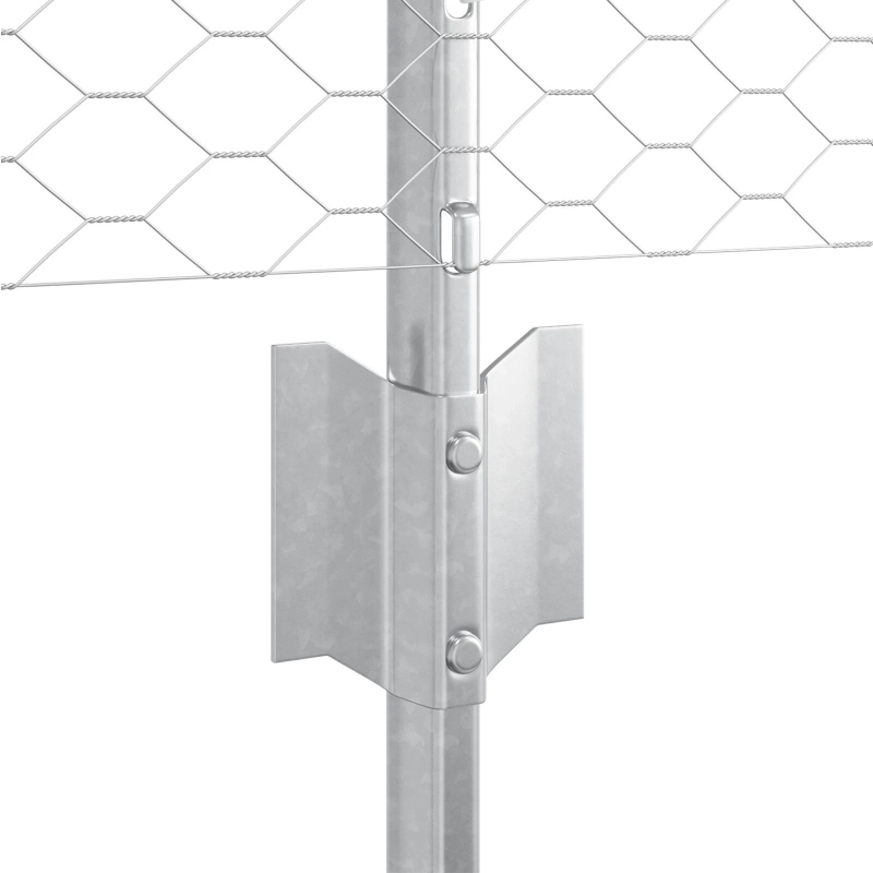 vidaXL Žogs ar stabu Sudraba 0,4 x 100 m Tērauds