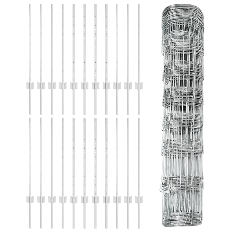 vidaXL Žogs ar stabu Sudraba 0,8 x 50 m Tērauds