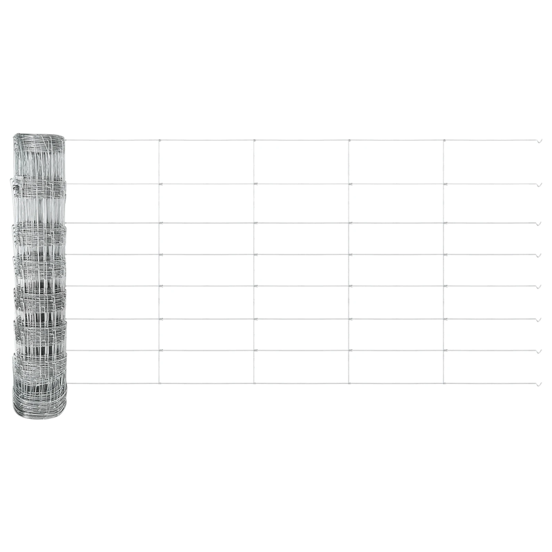 vidaXL Žogs ar stabu Sudraba 0,8 x 50 m Tērauds