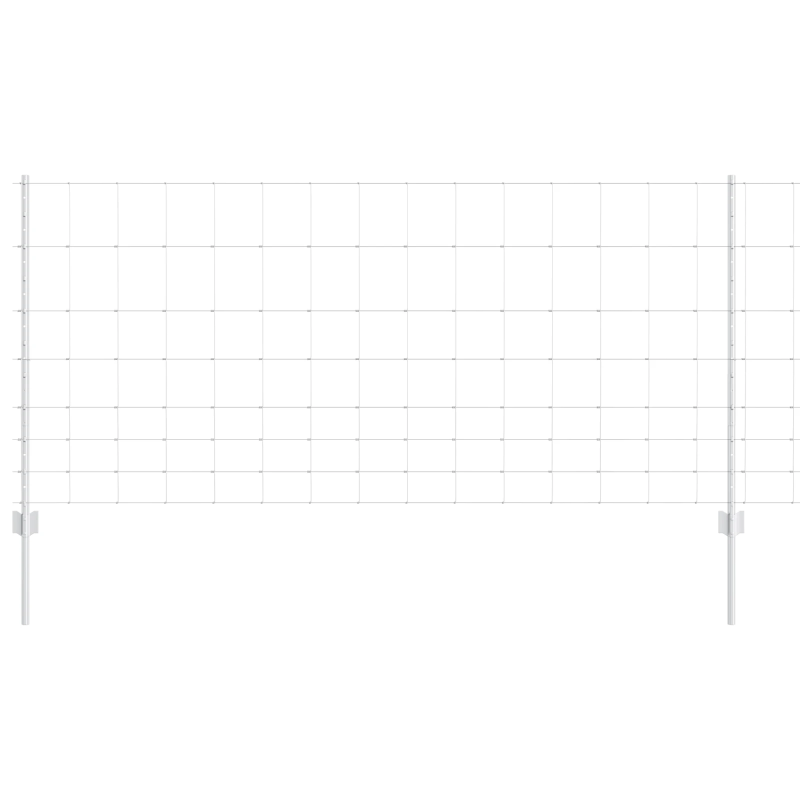 vidaXL Žogs ar stabu Sudraba 1 x 50 m Tērauds
