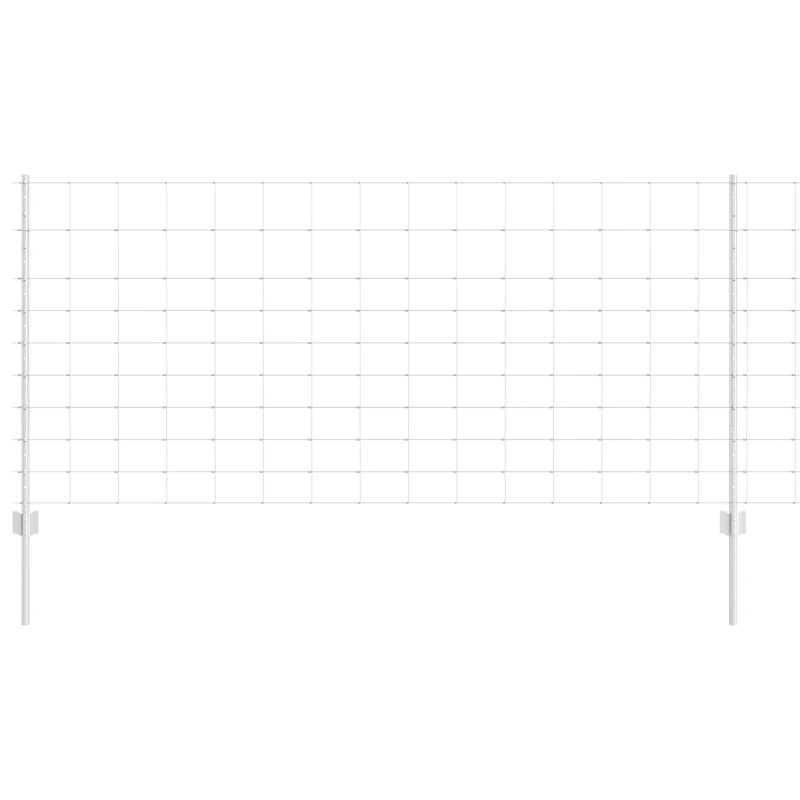 vidaXL Žogs ar stabu Sudraba 1 x 50 m Tērauds