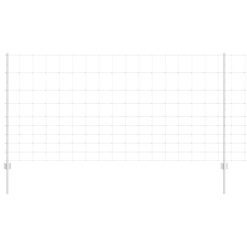 vidaXL Žogs ar stabu Sudraba 1,2 x 50 m Tērauds