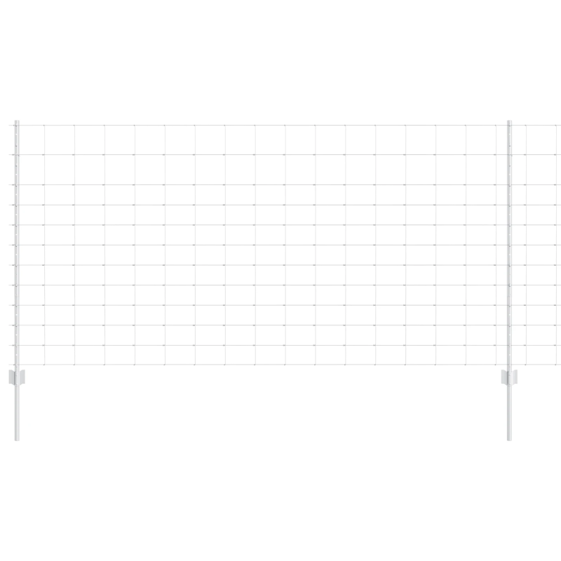 vidaXL Žogs ar stabu Sudraba 1,2 x 50 m Tērauds