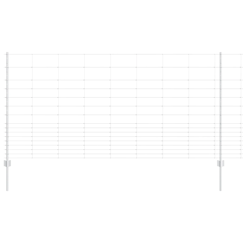 vidaXL Žogs ar stabu Sudraba 1,2 x 50 m Tērauds
