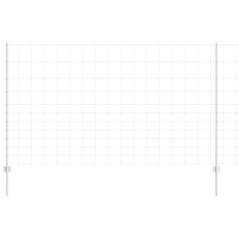 vidaXL Žogs ar stabu Sudraba 1,4 x 50 m Tērauds