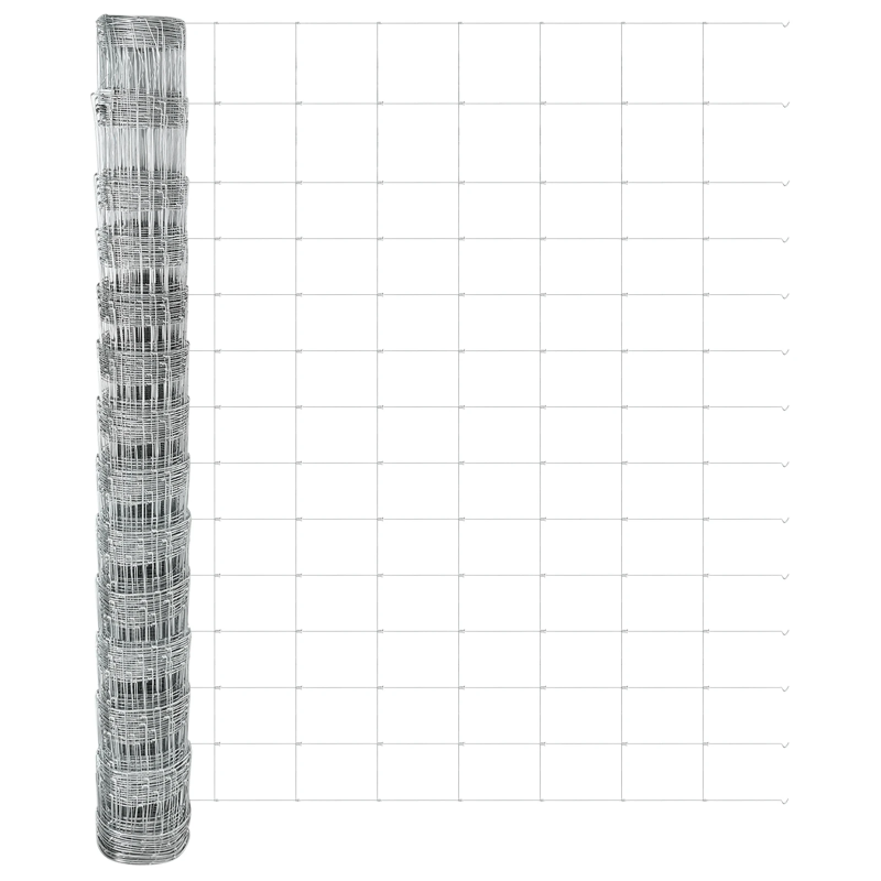 vidaXL Žogs ar stabu Sudraba 1,4 x 50 m Tērauds