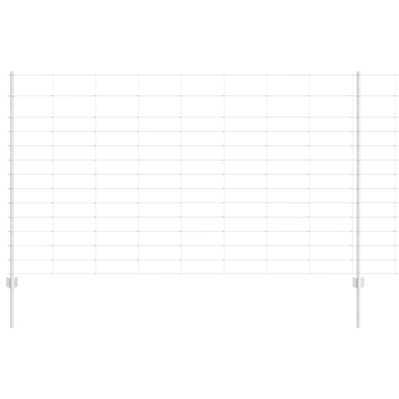 vidaXL Žogs ar stabu Sudraba 1,4 x 50 m Tērauds
