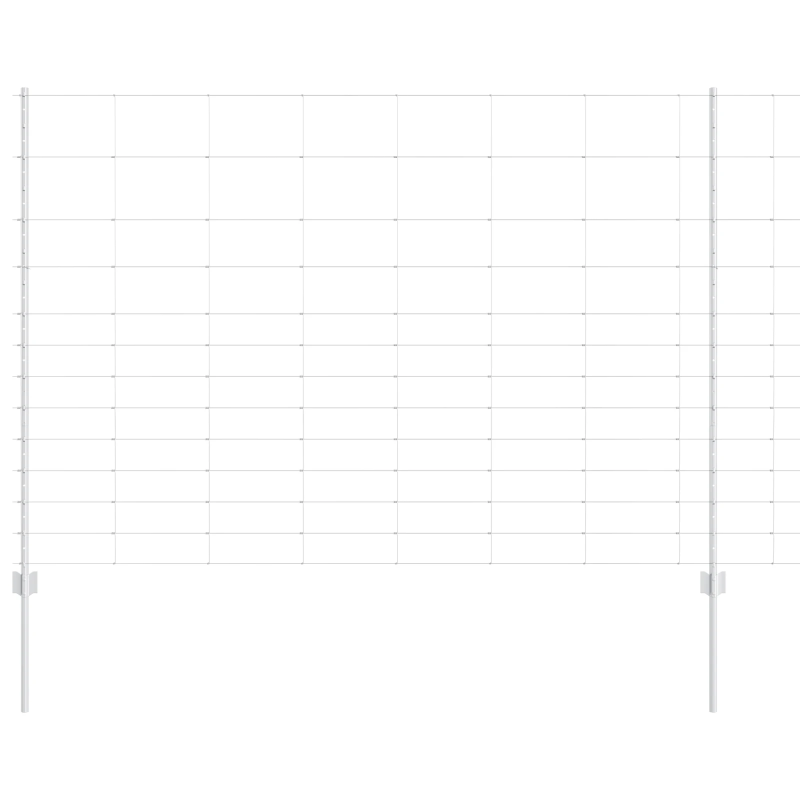 vidaXL Žogs ar stabu Sudraba 1,5 x 50 m Tērauds