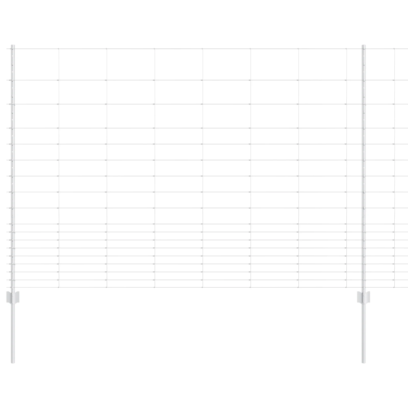 vidaXL Žogs ar stabu Sudraba 1,5 x 50 m Tērauds