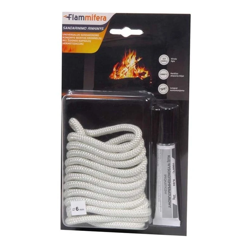 Virve keramisk. šķiedras 6mm 2,5m, līme